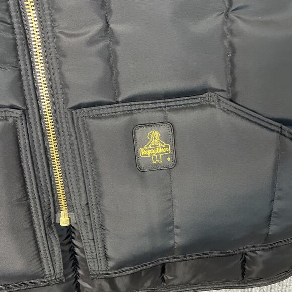 Refrigiwear Mens Full Zip Nylon Vest Sz 4XL Black Puffer Extreme Cold Work Wear - Picture 5 of 10